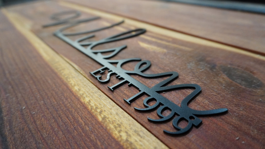 Personalized Family Name Sign, Metal Last Name Plaque, Custom Metal Nameplate, Established Family Name Plaque, Metal Monogram