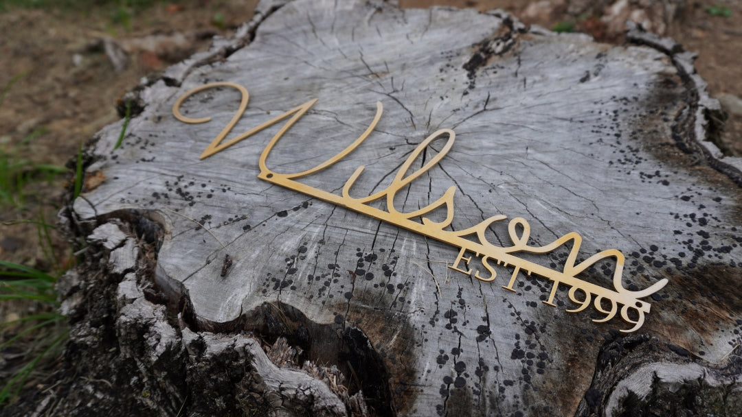 Personalized Family Name Sign, Metal Last Name Plaque, Custom Metal Nameplate, Established Family Name Plaque, Metal Monogram