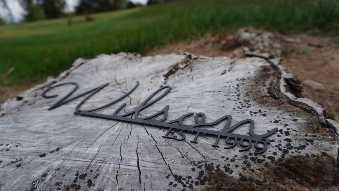 Personalized Family Name Sign, Metal Last Name Plaque, Custom Metal Nameplate, Established Family Name Plaque, Metal Monogram