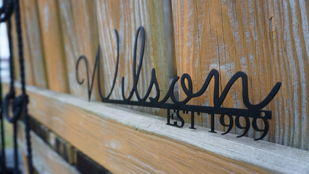 Personalized Family Name Sign, Metal Last Name Plaque, Custom Metal Nameplate, Established Family Name Plaque, Metal Monogram