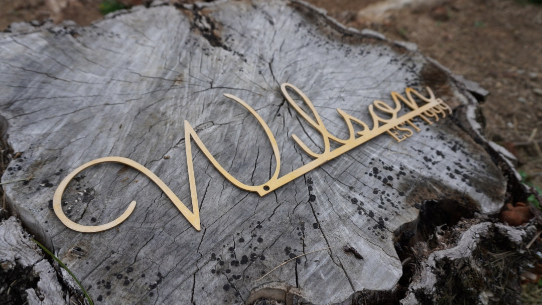 Personalized Family Name Sign, Metal Last Name Plaque, Custom Metal Nameplate, Established Family Name Plaque, Metal Monogram