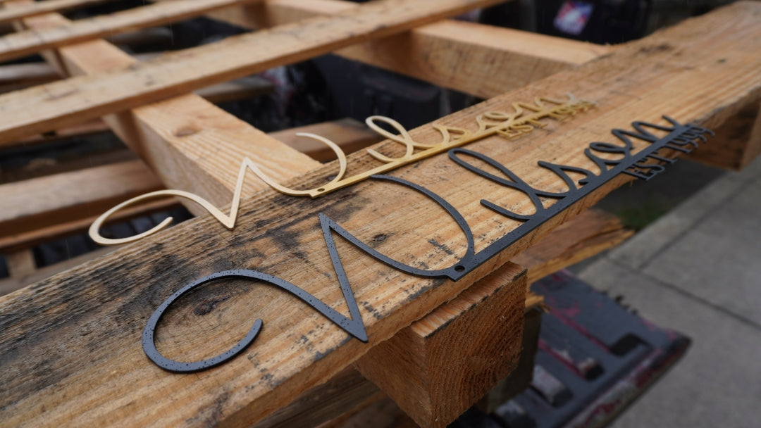 Personalized Family Name Sign, Metal Last Name Plaque, Custom Metal Nameplate, Established Family Name Plaque, Metal Monogram